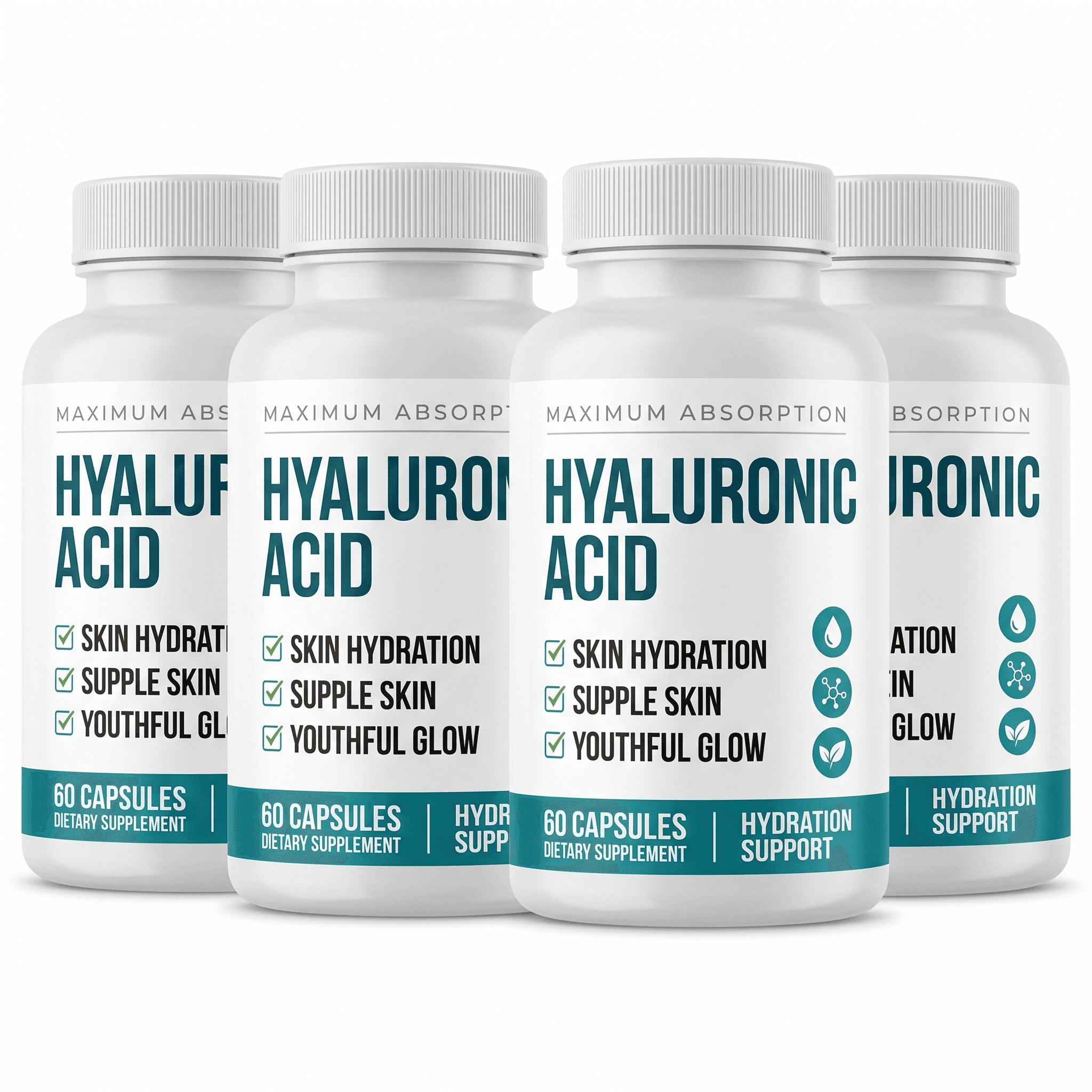 Hyaluronic Acid Tablets — 4 Bottles